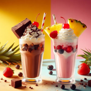 Chocolate & Strawberry Thick Shake